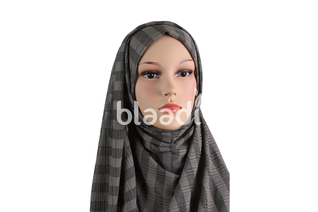 Dark Gray Flosh Lycra Hijab