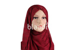 Dark Red Flosh Lycra Hijab