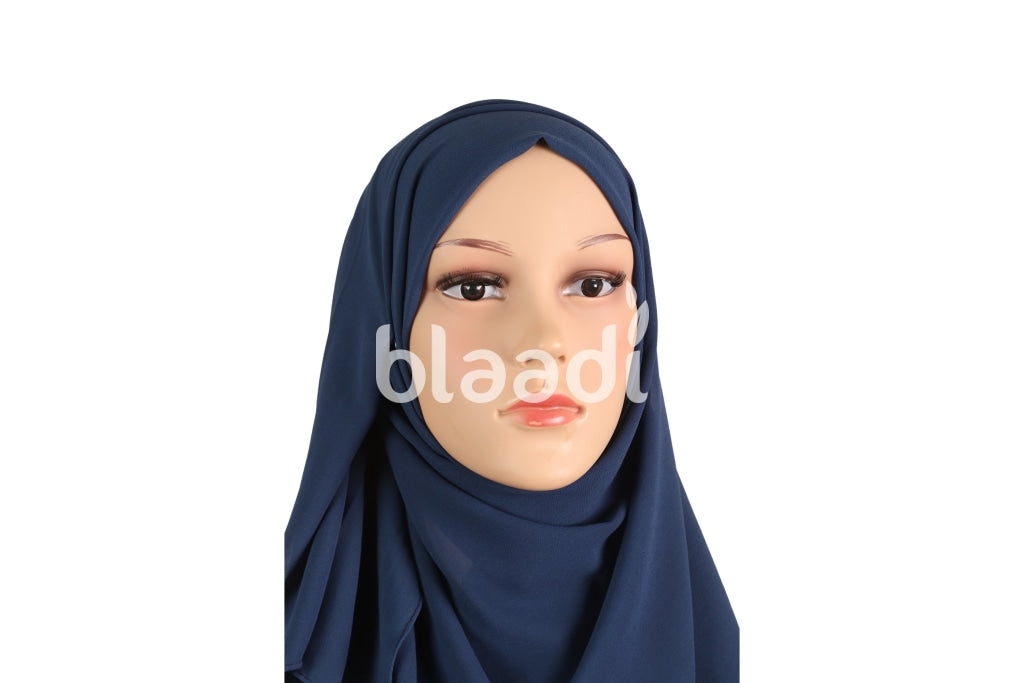 Dinem Blue Georgette Fabric Hijab
