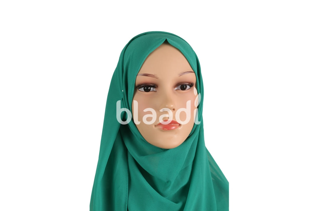 Green Georgette Fabric Hijab