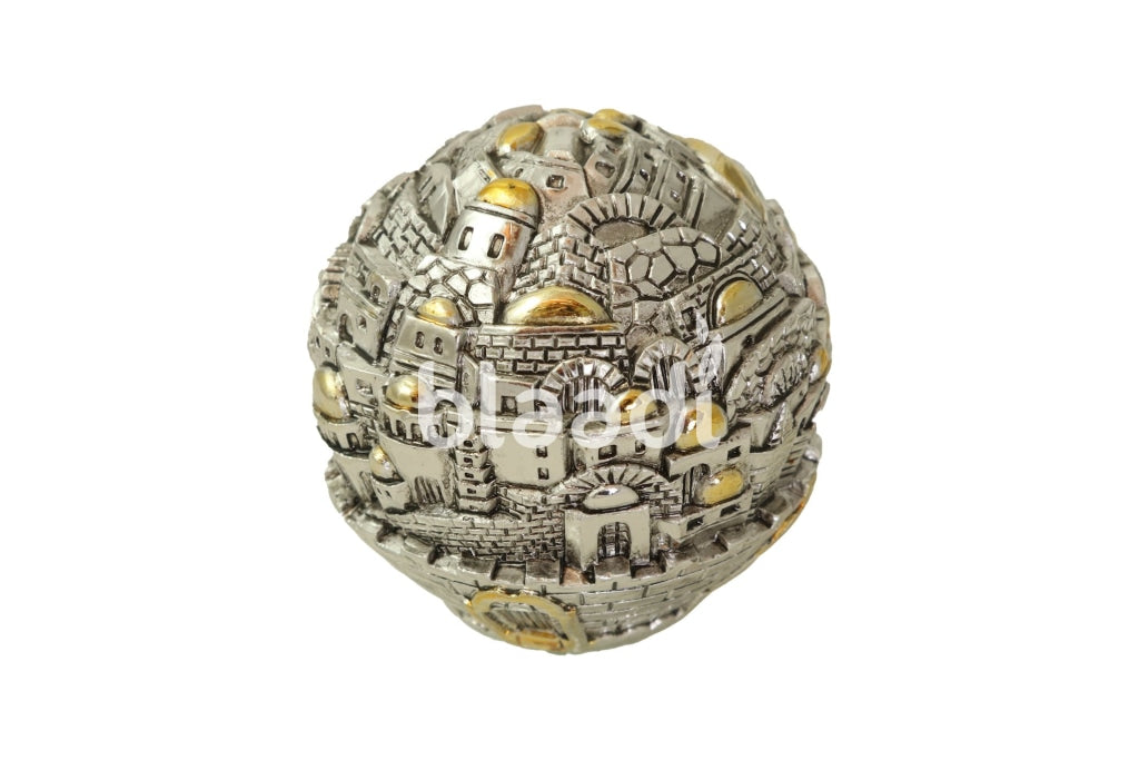 Jerusalem Old City Ball Globe Silver And Gold Color Souvenir Gifts Souvenirs