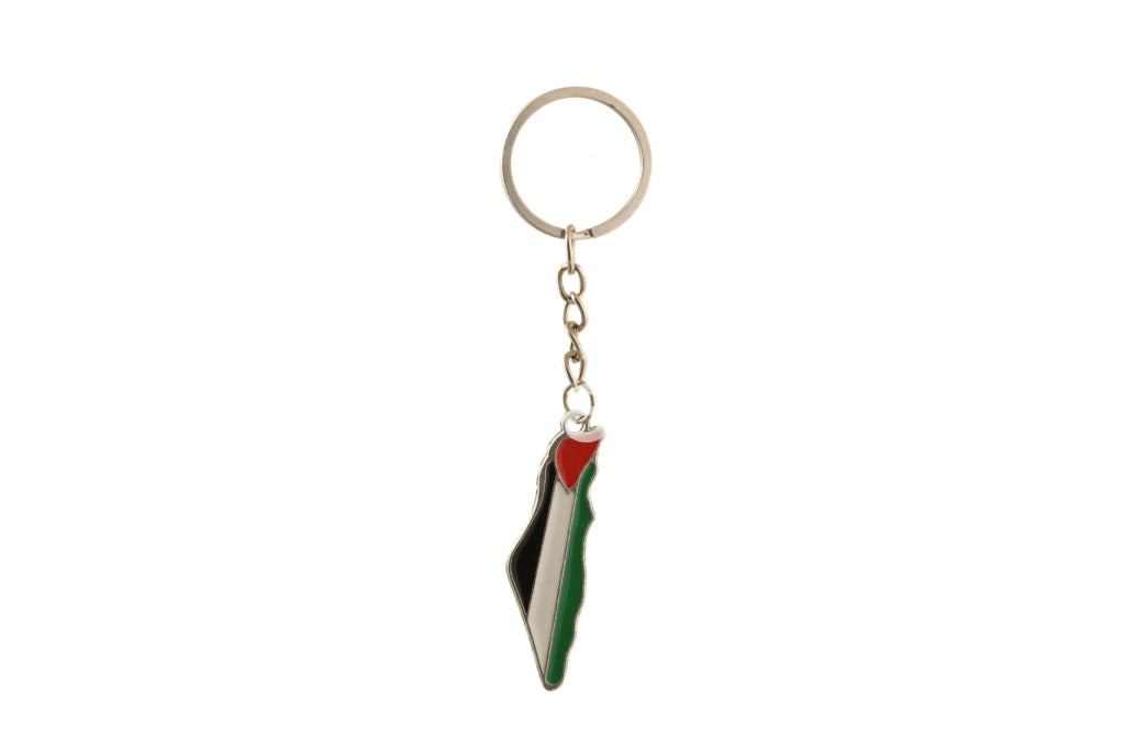 Keychain Palestine Flag On Map Gifts Souvenirs