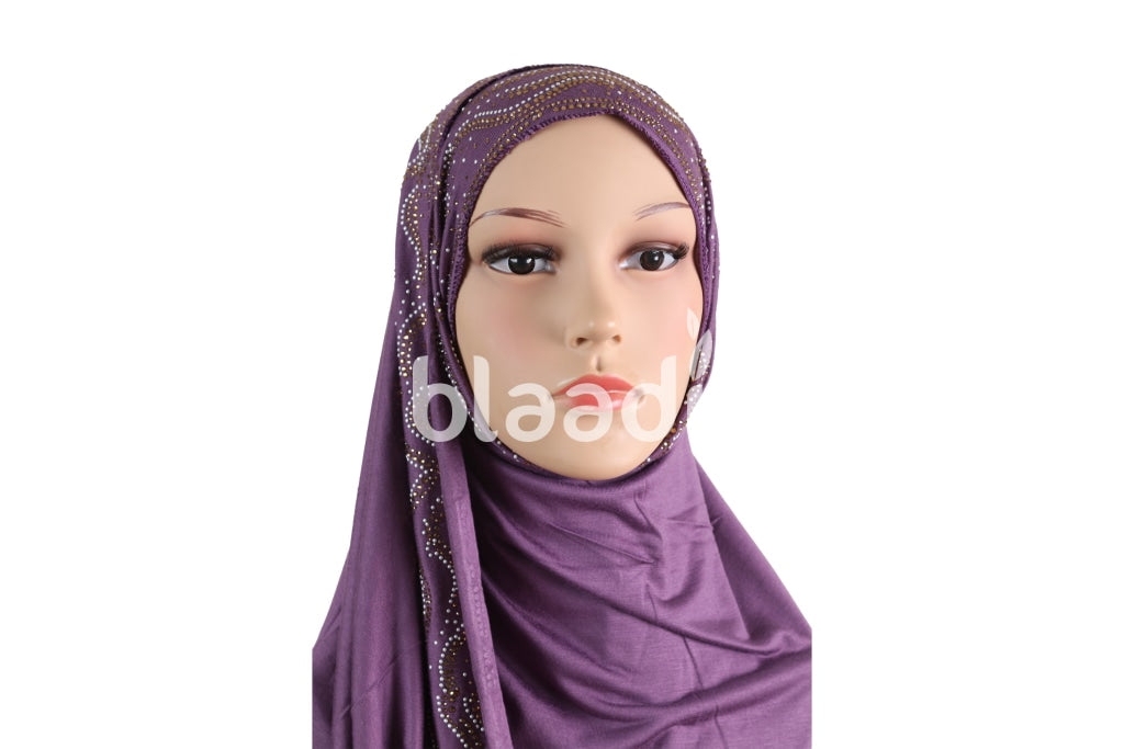 Light Eggplant Purple Hijab Dubai
