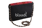 One Sided Palestinian Embroidered Black Fabric Clutch Bag