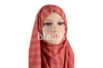 Red Flosh Lycra Hijab