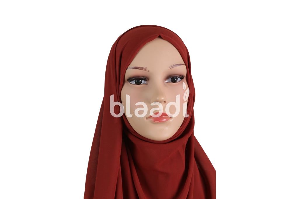 Scarlet Red Georgette Fabric Hijab
