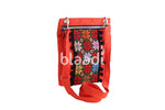Simple Palestinian Embroidery Pattern Orange Hand Bag