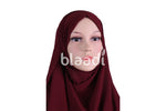 Dark Dull Red Georgette Fabric Hijab