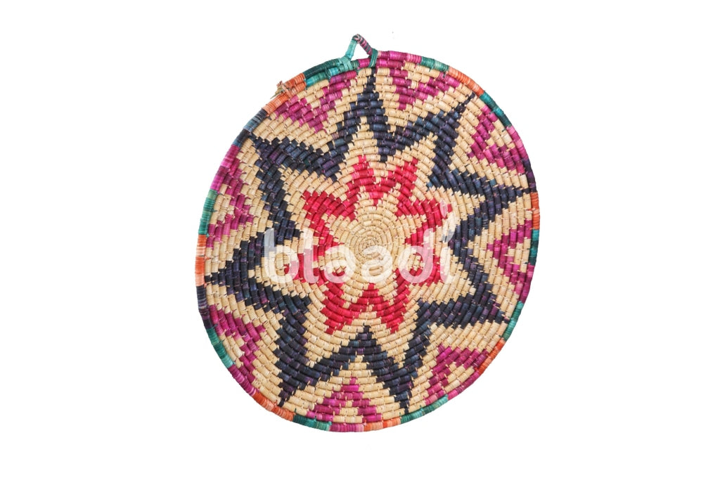 Decorative Straw Tray (31 Cm)