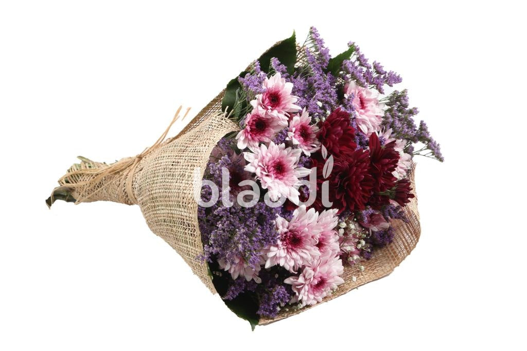 Lavender Light And Dark Pink Flower Bouquet Flowers